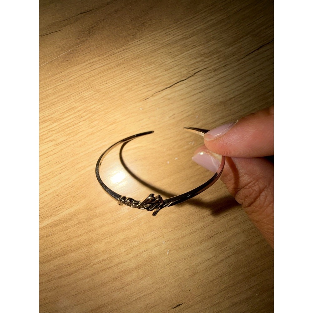 Salty Love X Pura Vida Bracelet Silver Tone Cuff Adjustable Stackable Slim Daint